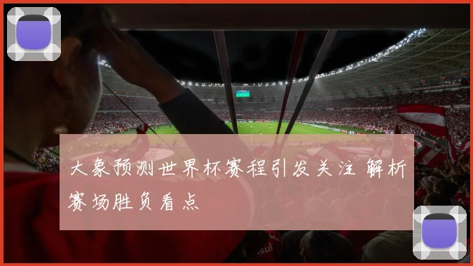 大象预测世界杯赛程引发关注 解析赛场胜负看点